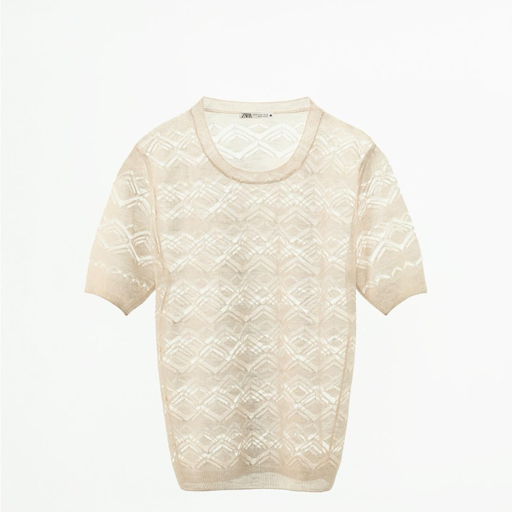 Zara Pointelle Top size M new with tags
